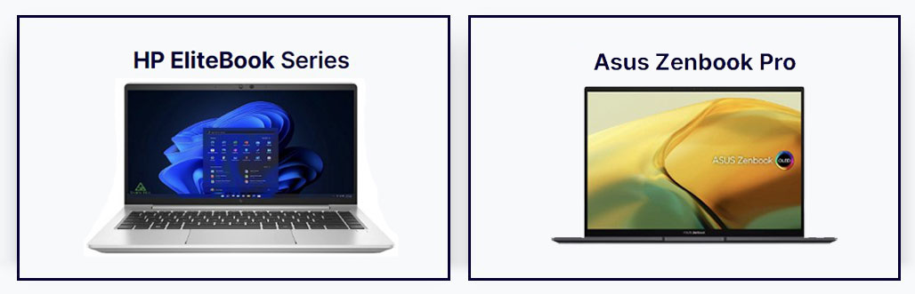 مقایسه سری Asus Zenbook Pro و HP EliteBook 