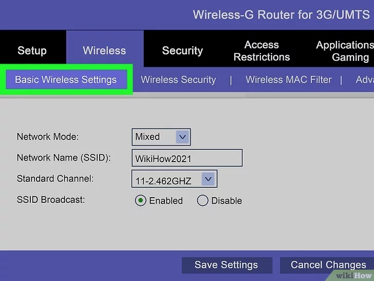 تنظیمات نام و مشخصات ADSL مودم