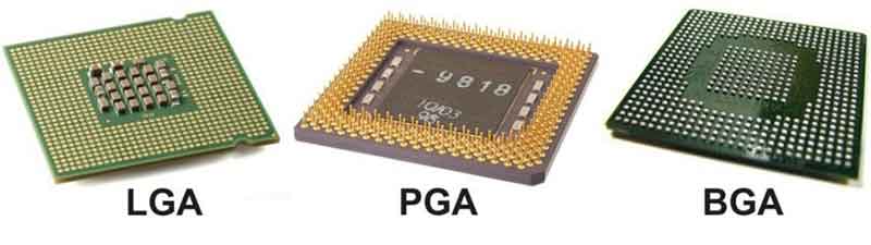 سوکت‌های BGA در مقایسه با lga و pga