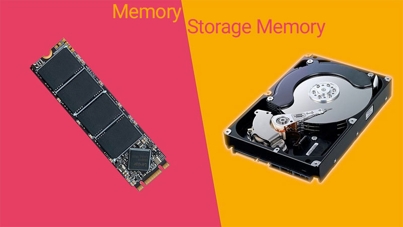 مقایسه حافظه (Memory) و فضای ذخیره‌سازی (Storage)