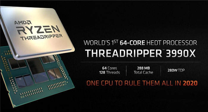 سی‌پی‌یو AMD Threadripper 3990X