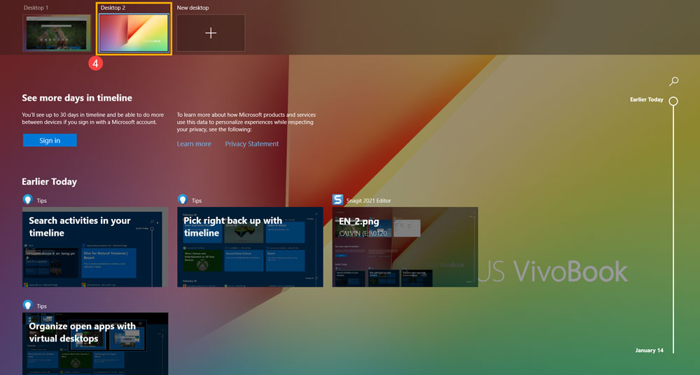 دسکتاپ مجازی روی ویندوز 10 (Task View) - 4