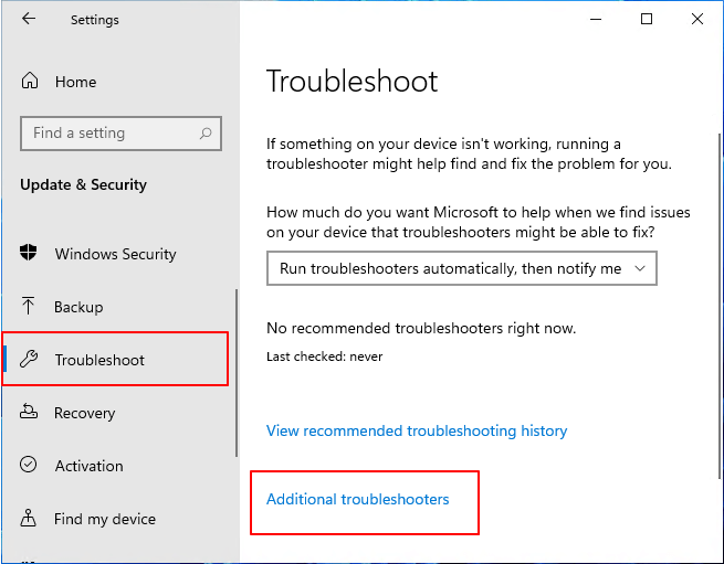 عیب‌یاب Windows Update Troubleshooter را اجرا کنید. 1