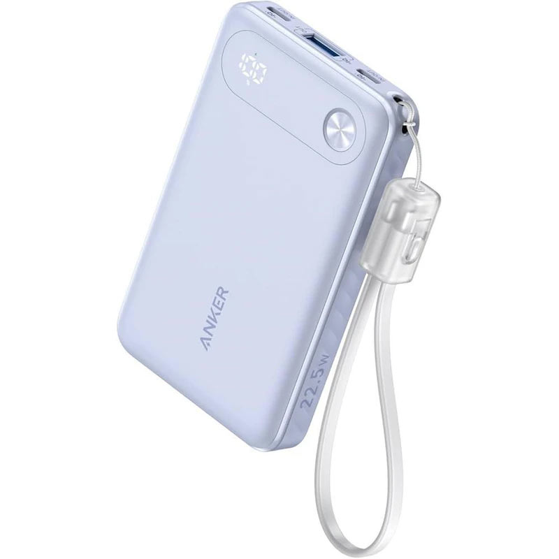 پاور بانک انکر مدل A1257 ظرفیت 10000 میلی‌آمپر ساعت به همراه کابل USB-C