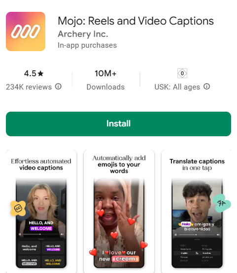 برنامه Mojo