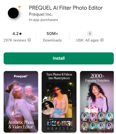 برنامه Prequel