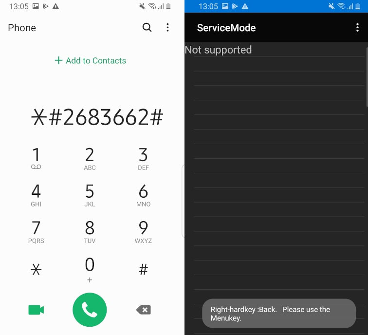 کد #2683662#* - حالت سرویس پیشرفته