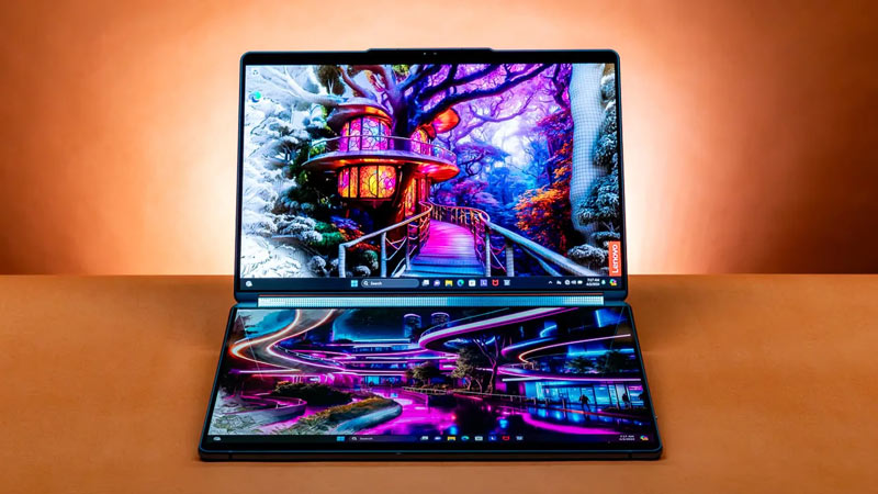 بهترین لپ تاپ تبدیل‌شونده با دو صفحه‌نمایش: Lenovo Yoga Book 9i (2024)