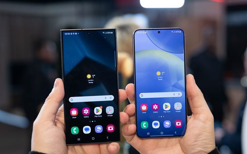 نمایشگر Galaxy S24 Ultra vs Galaxy S24 Plus