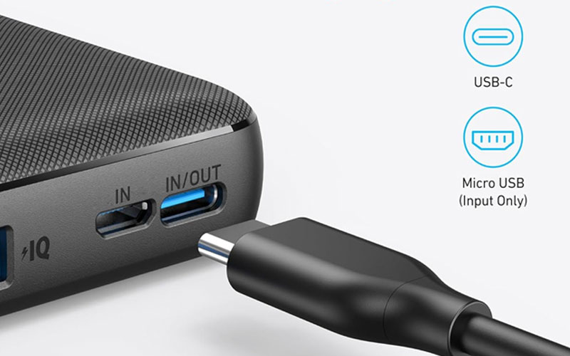 پورت‌های انکر PowerCore Slim 10000 PD