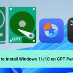 نحوه نصب ویندوز 11/10 روی پارتیشن GPT