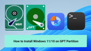 نحوه نصب ویندوز 11/10 روی پارتیشن GPT