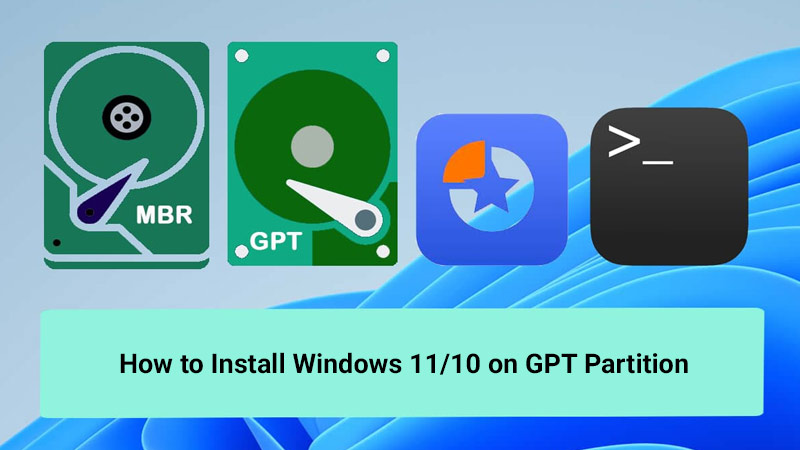 نحوه نصب ویندوز 11/10 روی پارتیشن GPT