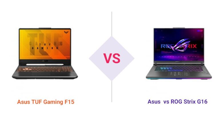 مقایسه لپ‌ تاپ TUF Gaming F15 و ROG Strix G16