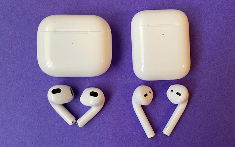 طراحی AirPods 3 در مقابل AirPods 2