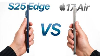 مقایسه iPhone 17 Air و Samsung Galaxy S25 Edge