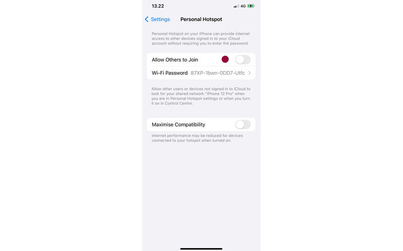 فعال کردن Hotspot در آیفون 3