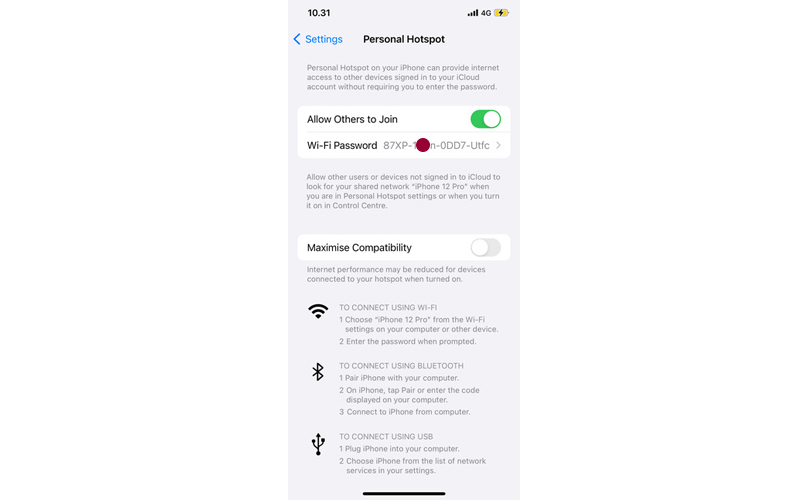 فعال کردن Hotspot در آیفون 5