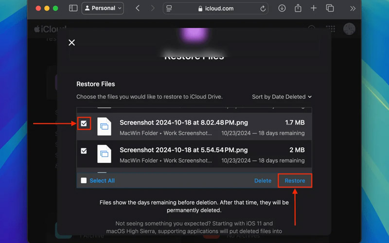 استفاده از ابزار بازیابی داده iCloud گام چهارم