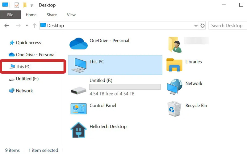 رفتن به This PC