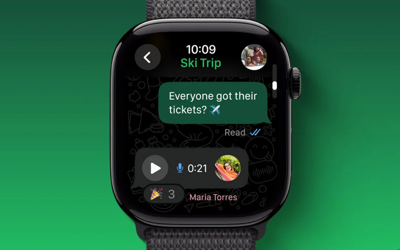 ویژگی‌های جدید اپلیکیشن واتس‌اپ برای اپل واچ