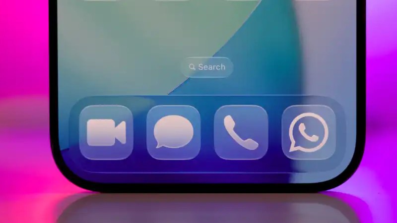 شفافیت Liquid Glass