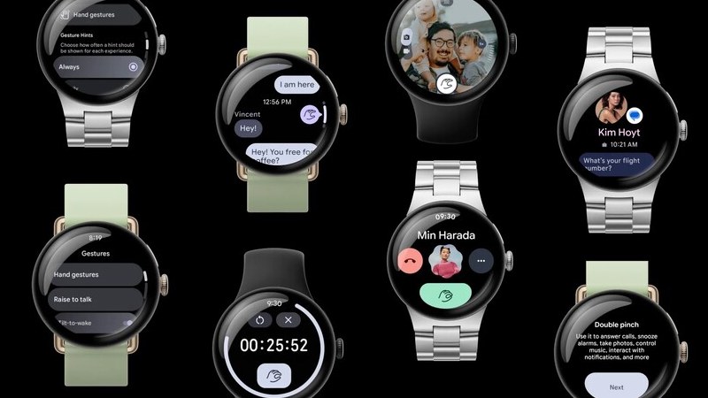 ژست‌های حرکتی Pixel Watch 4