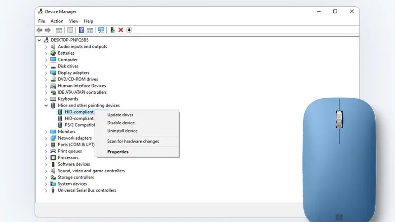 به‌روزرسانی درایورها ماوس
