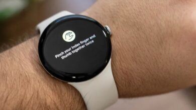 حرکت دست Pixel Watch 4|ژست‌های حرکتی در Pixel Watch 4|پاسخ‌های هوشمند در پیکسل واچ|ژست Double Pinch