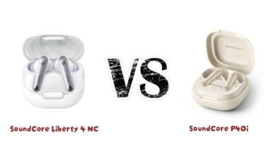 مقایسه هدفون انکر SoundCore Liberty 4 NC با P40i|پشتیبانی از کدک LDAC در Liberty 4 NC||Liberty 4 NC به‌دلیل پشتیبانی از صدای فراگیر دالبی (Spatial Audio)