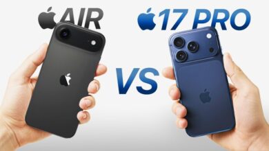 مقایسه آیفون Air و آیفون 17 پرو|سادگی آیفون Air||باتری در آیفون Air