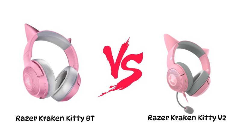 مقایسه هدفون ریزر Kraken BT Kitty با Kraken Kitty V2