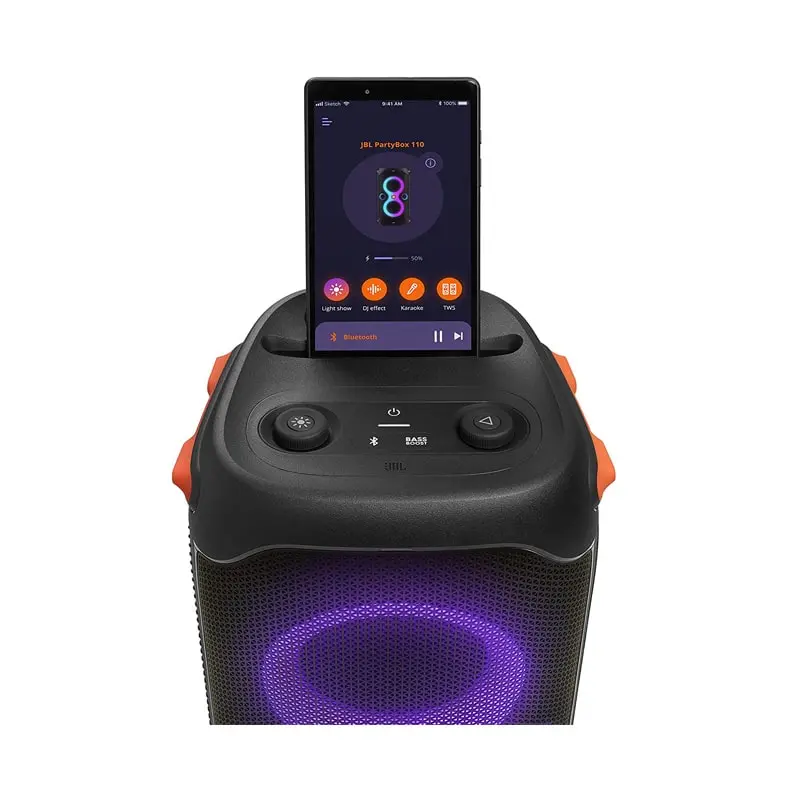 قرار-گیری-موبایل-بر-روی-PartyBox-110