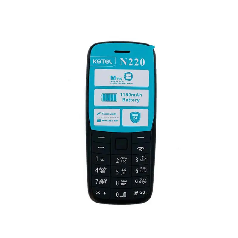 سیاهع گوشی موبایل KGTEL مدل N220 با دو سیم کارت