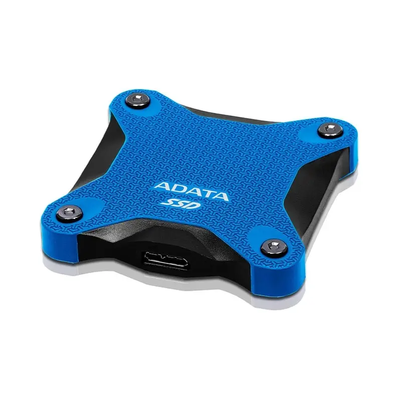 جنس بدنه هارد اکسترنال SSD SD600Q ای دیتا رنگ آبی