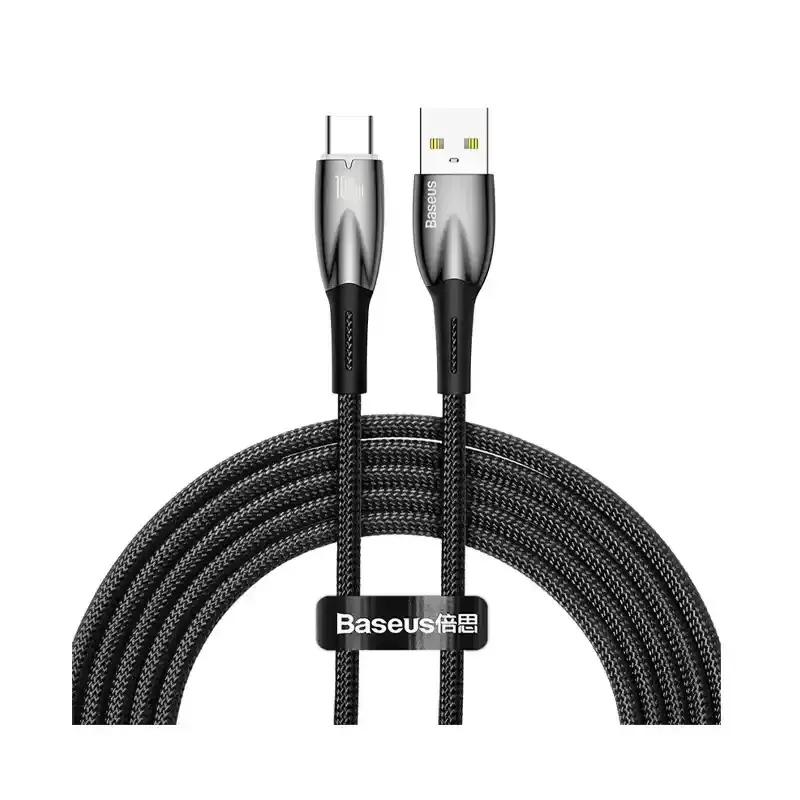 کابل شارژ USB to Type-C باسئوس مدل Glimmer Series با طول 2 متر 100 وات
