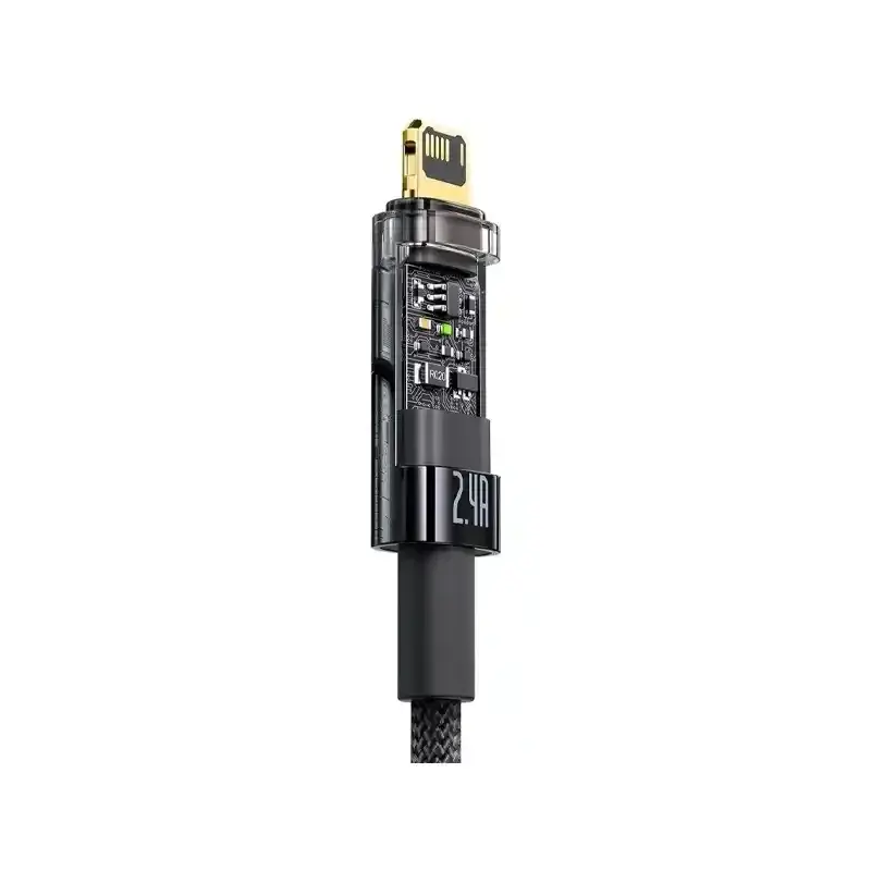 مشخصات کابل شارژ USB to iP باسئوس مدل Explorer Series Auto Power-Off 2.4 آمپر
