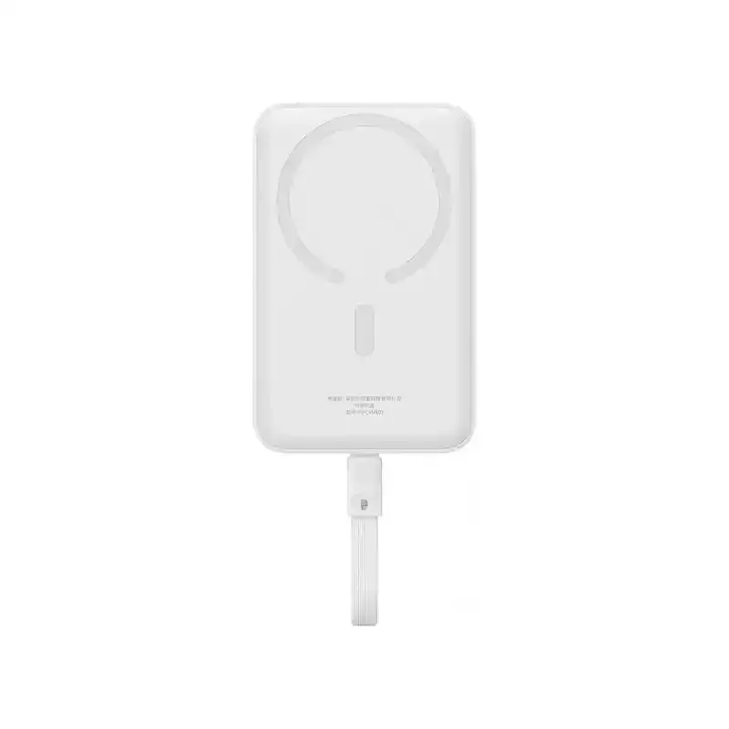 پاوربانک مگنتی باسئوس مدل Magnetic Mini Wireless 30w (Type-C Edition) ظرفیت 10000 میلی‌آمپر ساعت