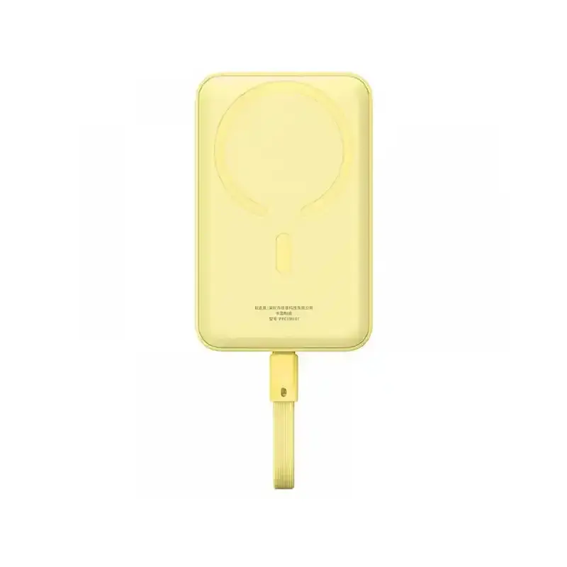 پاوربانک مگنتی باسئوس مدل Magnetic Mini Wireless (Type-C Edition) ظرفیت 10000 میلی‌آمپر ساعت