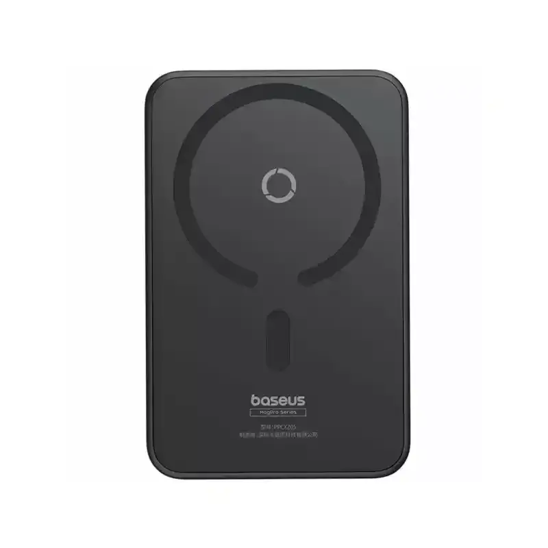 رنگ بندی پاور بانک بی سیم مگنتی باسئوس مدل Magnetic Wireless 20w با ظرفیت 5000 میلی‌آمپر ساعت