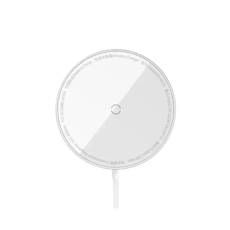 شارژر بیسیم باسئوس مدل Baseus Simple Mini3 Magnetic Wireless Charger 15W