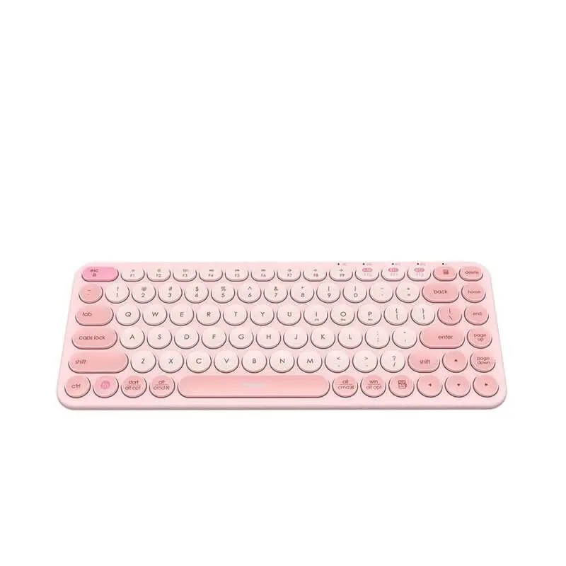 کیبورد بی‌سیم باسوس مدل K01A PINK-1