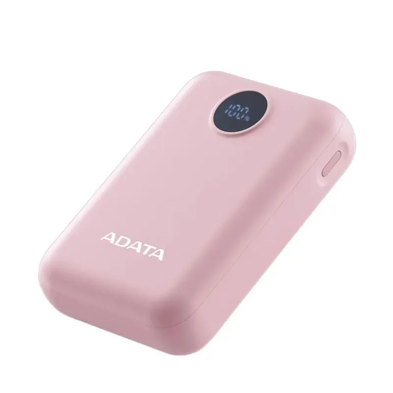 پاوربانک ای دیتا مدل C100 Digital Display pink-1