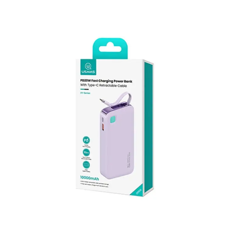 پاوربانک یوسمز مدل US-CD224 ظرفیت 10000 میلی‌آمپر‌ ساعت