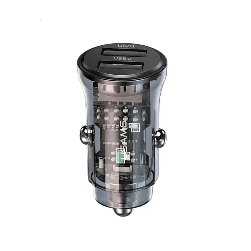 شارژر فندکی یوسمز CC162 C31 Dual USB A+A Mini Car Charger - 3