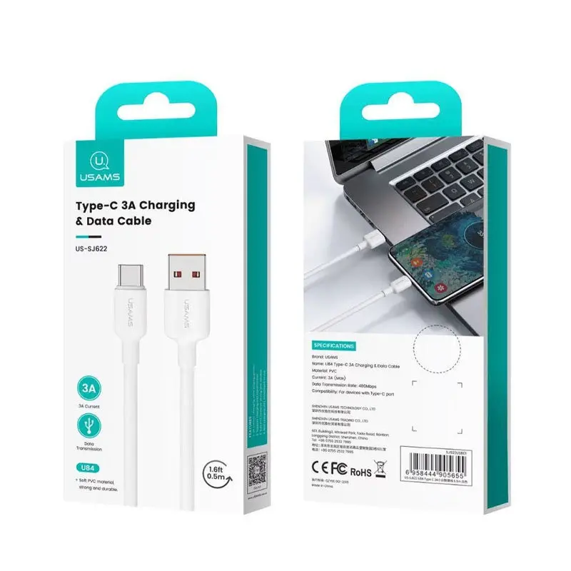 کابل شارژ USB-A to USB-C یوسمز مدل US-SJ622-2
