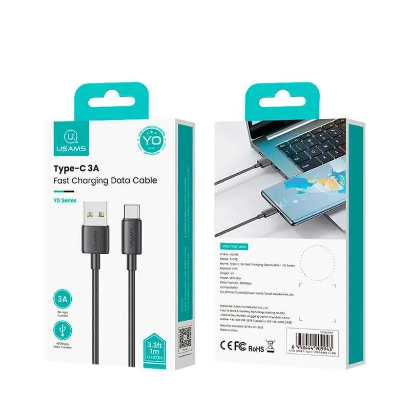 کابل+شارژ+USB-A+to+USB-C+یوسمز+مدل+US-SJ708-1_771164