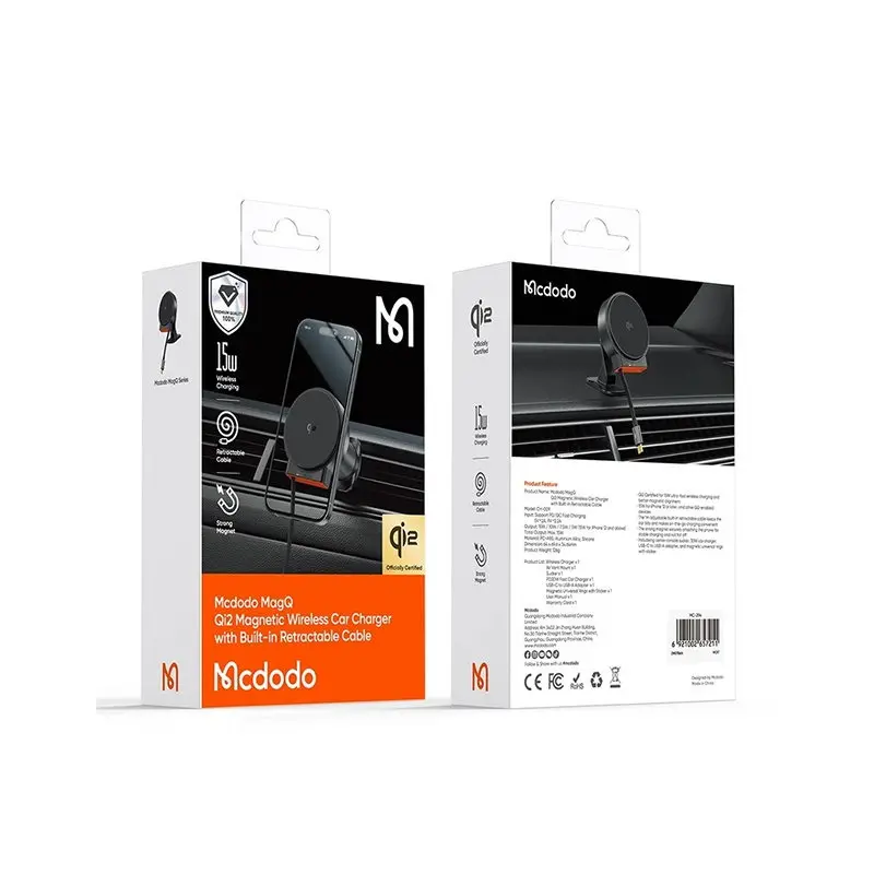 پایه نگهدارنده و شارژر مگنتی موبایل مک‌دودو CH-009 - 3