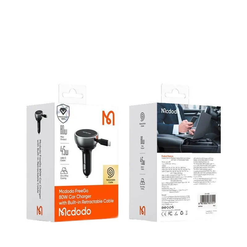 شارژر فندکی مک دودو مدل CC-4850-2 توان 80 وات