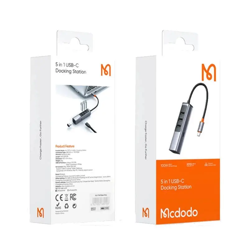 هاب 5 پورت USB-C مک دودو مدل HU-1120-2